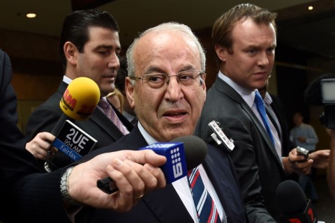 Eddie Obeid outside the ICAC hearing.