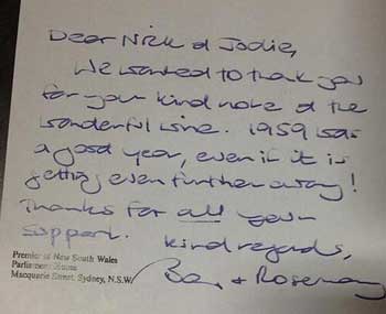 The letter that has cost Barry O'Farrell his job.