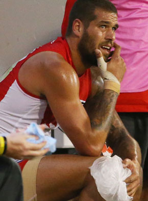 Franklin's knee injury could prove expensive for the Swans. Photo: Getty