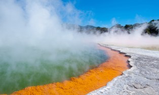 Rotorua is famed for its famed for bubbling mud pools.