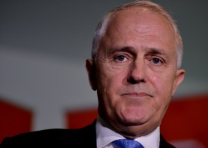 Communications Minister Malcolm Turnbull press conference criticising Andrew Bolt's leadership speculation.