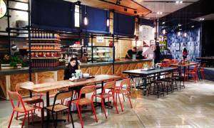 The shiny fit out at Pho Nom at Emporium. 