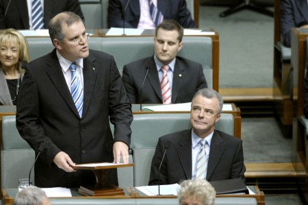 Scott Morrison's maiden speech in 2008. AAP