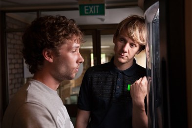 Keegan Joyce as Arnold with Josh Thomas as Josh in season two of Please Like Me. Photo: ABC