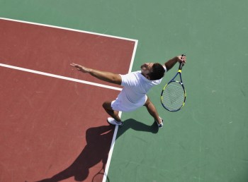 tennis man playing