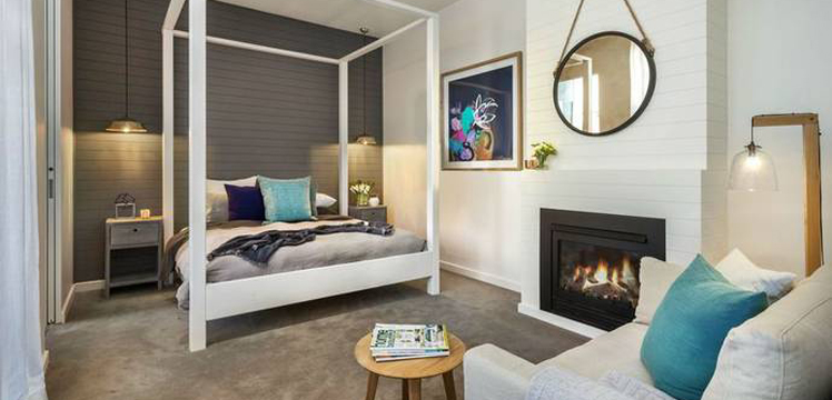 Dee and Darren's apartment master suite. Source: Supplied.