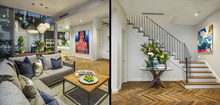 Dee and Darren's apartment living area. Source: Supplied.