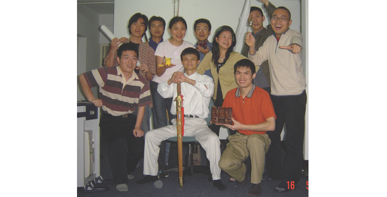 Jack Ma and team shortly after launching the Taobao marketplace in 2003. Source: Supplied.