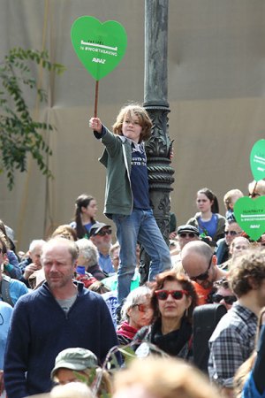 Thousands march in Melbourne.