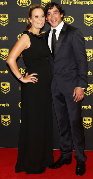 Thurston and partner Samantha Lynch arrive at the awards. Photo: Getty