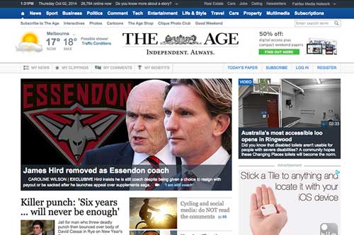 Many words have been written, but James Hird is hanging tough. Photo: screenshot