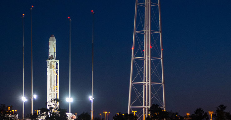 Antares rocket before explosion