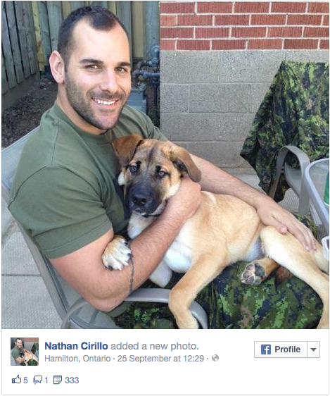 Canadian shooting deceased soldier Cpl. Nathan Frank Cirillo