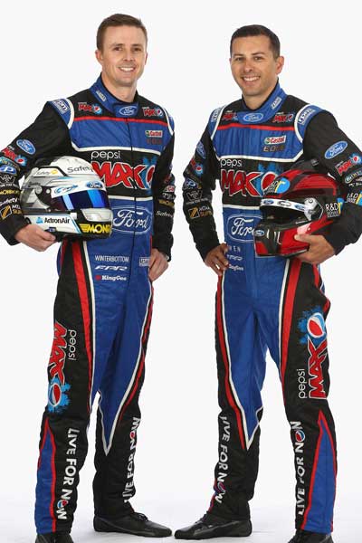 Mark Winterbottom and co-driver Steve Owen. Photo: Getty