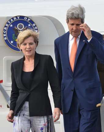 Julie Bishop with US Secretary of State John Kerry. Photo: Getty