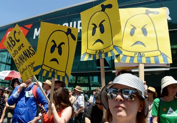 ABC budget cuts rally Melbourne