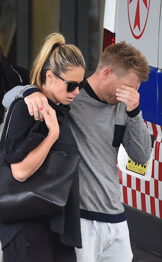 David Warner and Candice Falzon