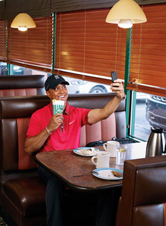 Not the real deal: the fake Tiger run by Golf Digest.