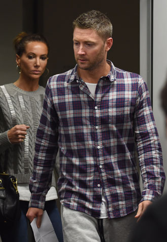 Clarke with wife Kyly. Photo: Getty