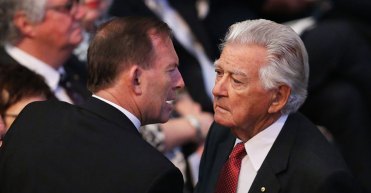 Tony Abbott and Bob Hawke