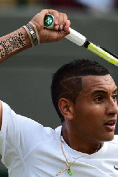 Nick Kyrgios after beating Rafa Nadal. Photo: Getty