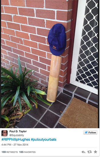 Paul Taylor's original tweet with his simple, touching message. Photo: @Squizabilly