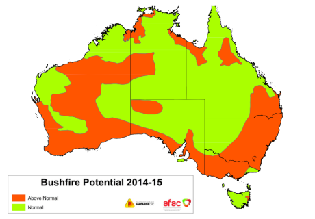 Australia bushfire risk