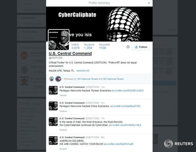 Islamic State twitter hack