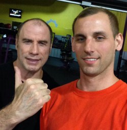 John Travolta gym selfie