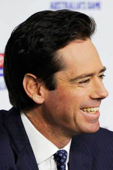 Gillon McLachlan has joked he'll be looking for a new job should the AFL's next broadcast deal not smash the $1.25 billion for the last one. Photo: Getty