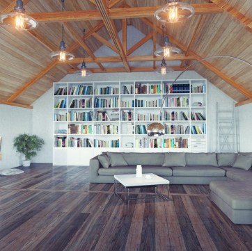 You don't necessarily need wallpaper to create a feature wall – layering textures works too. Photo: Shutterstock