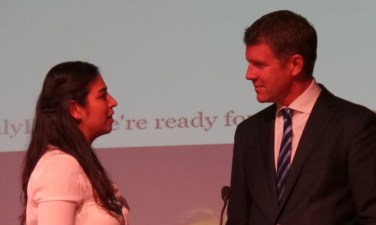 Clara with Mike Baird.