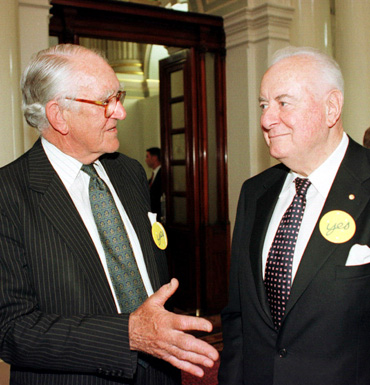 Malcolm Fraser and Gough Whitlam