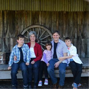 The Shamrock family with Luke, far left.