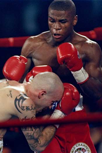 Floyd Mayweather's win over Angel Manfredy in 1998 was one of his finest performances. Photo: Getty