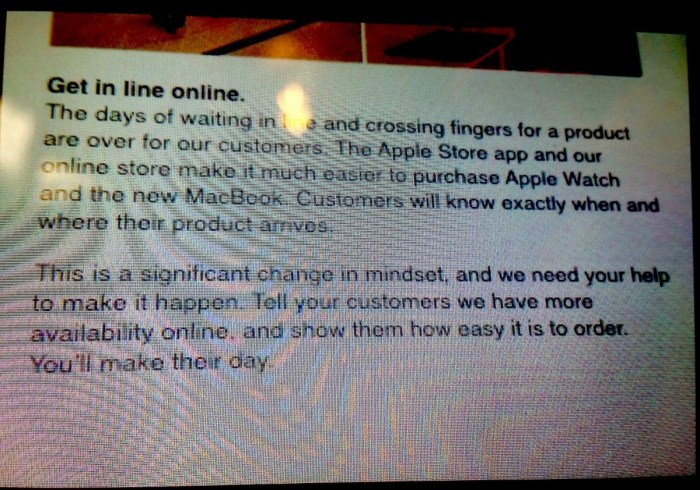 Apple queue memo