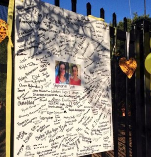 The local community posted tributes to missing teacher Stephanie Scott at Leeton High School.