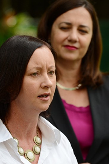 Yvette D'Ath with Premier Annastacia Palaszczuk.