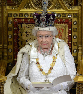 Queen Elizabeth II during her speech in 2014. 