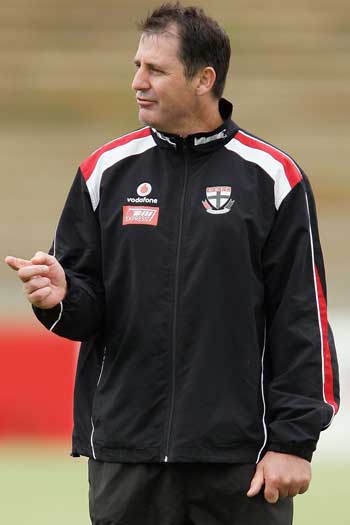 After a stint at Sydney under Paul Roos, he landed the St Kilda job in 2006. Photo: Getty