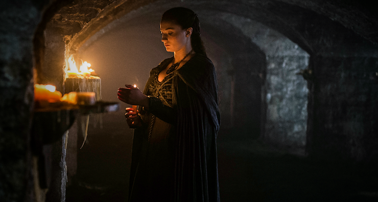 Sansa visits the crypt of her late aunt, Lyanna Stark – an important figure from the past.
