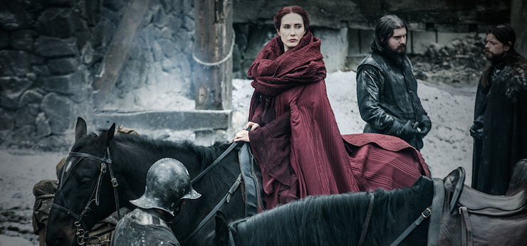 Melisandre sets off for Winterfell.