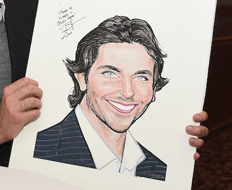 Bradley Cooper Sardi's Caricature Unveiling