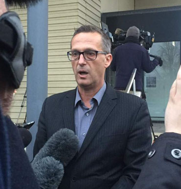 David Ridsdale outside the royal commission hearings in Ballarat.