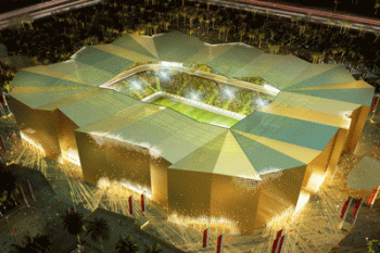 An artists impression of an air-conditioned World Cup stadium in Qatar. Photo: Getty