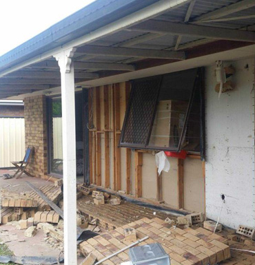 Deception Bay homes have sustained major damage.