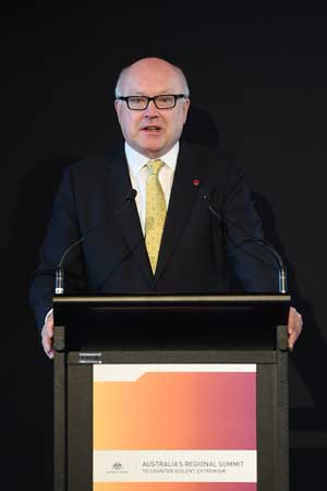 Attorney-General George Brandis speaks. Photo: AAP