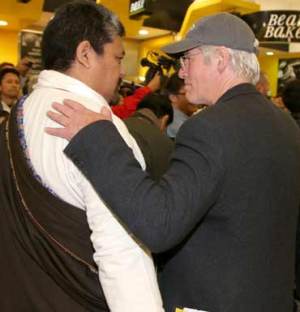 Richard Gere is accompanying the Dalai Lama in Australia. Source: AAP