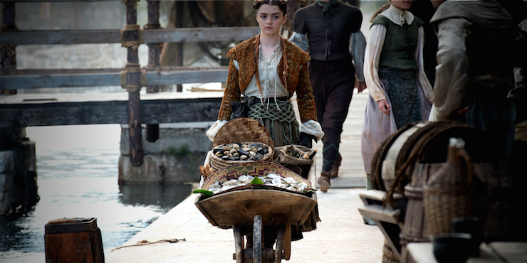 Arya Stark gets her first job as one of the Faceless Men. 
