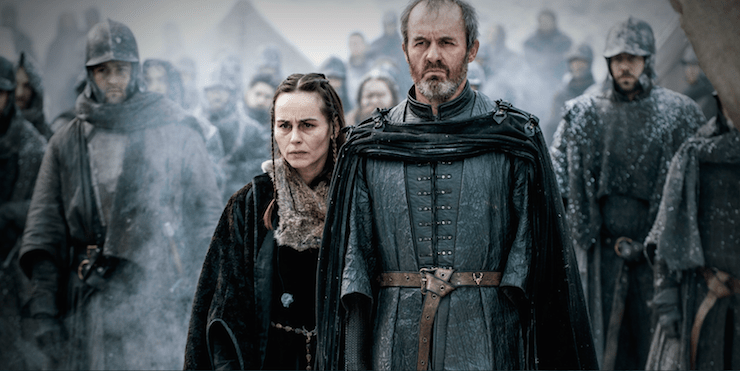 Lady Selyse has a moment of weakness as she watches her daughter burn alive.